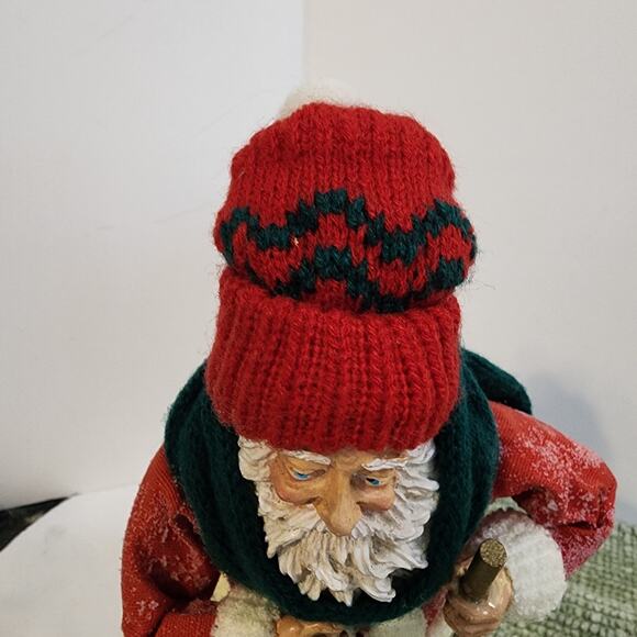 CBK Ltd Skiing Santa Figurine 9.5" Christmas Decor Vintage Style - Picture 12 of 13